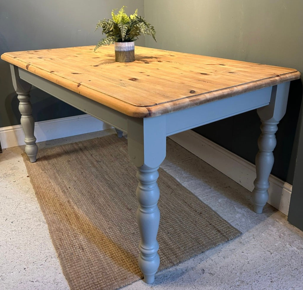 Painted Pine Farmhouse Table