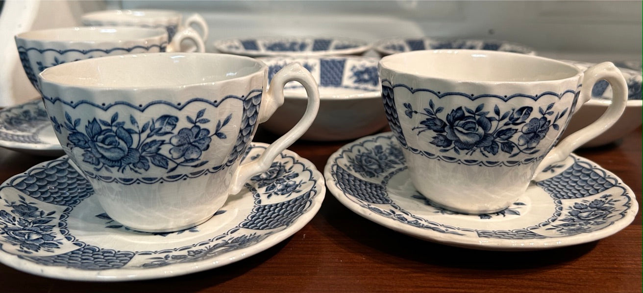 Vintage Melody Myott Ironstone- Plates, bowls and Tea cups and saucers