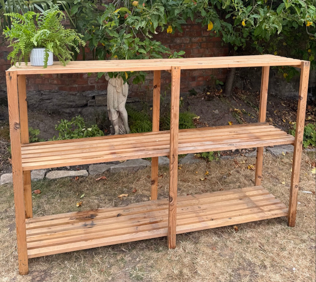 Large Wooden Storage Shelves