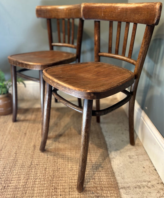 Pair of Bentwood Bistro Kitchen Chairs - J. Hunter & Co