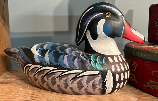 Vintage Wooden Decorative Duck