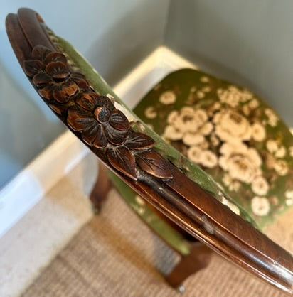 Antique Bedroom Nursing Floral Chair