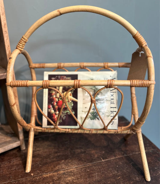 Vintage Wicker Magazine Rack