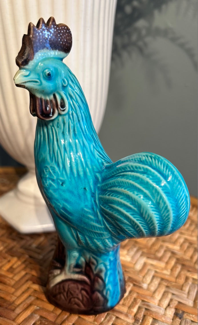 Antique Turquoise Cockerel Ornament - Chinese