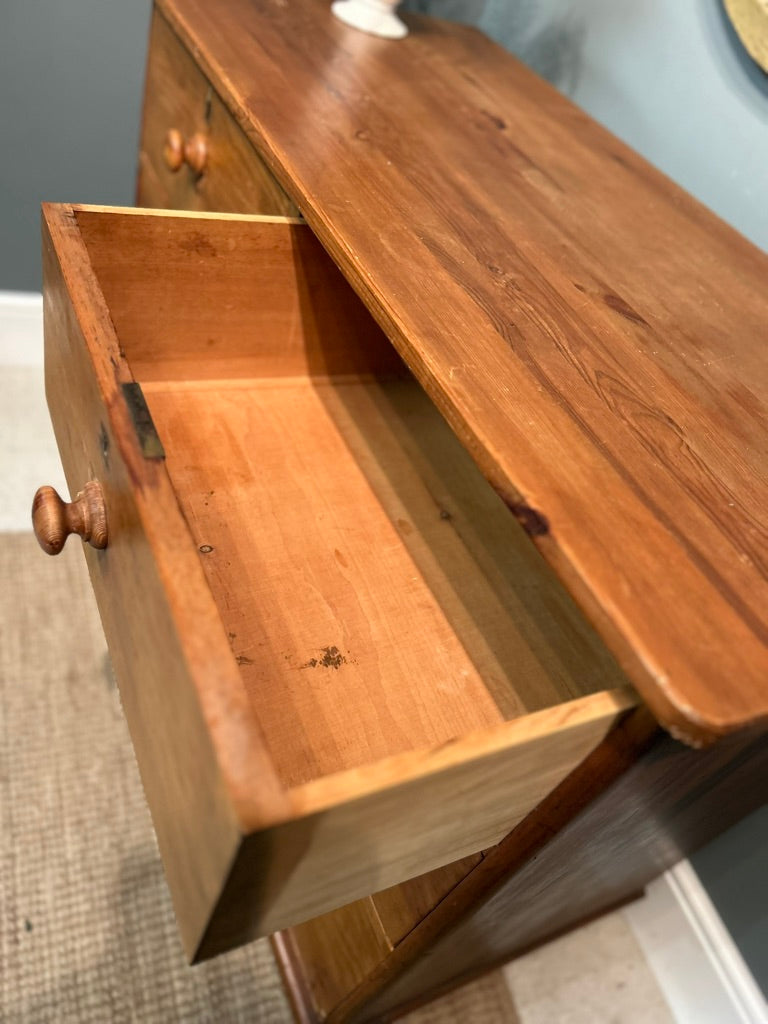 Large Antique Pine Chest of Drawers