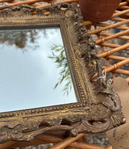 Antique Guilt Rectangular Gold Mirror