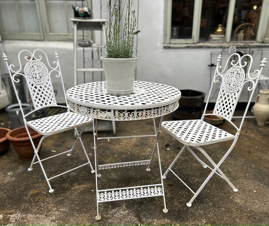 Vintage White Garden Bistro Set
