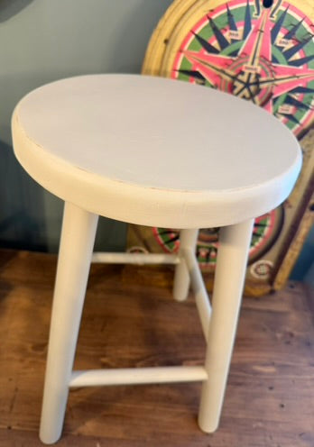 Painted Wooden Vintage Stool.