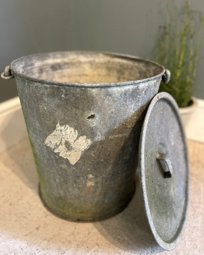 Vintage Large Rustic Galvanised Bucket - Great Planter