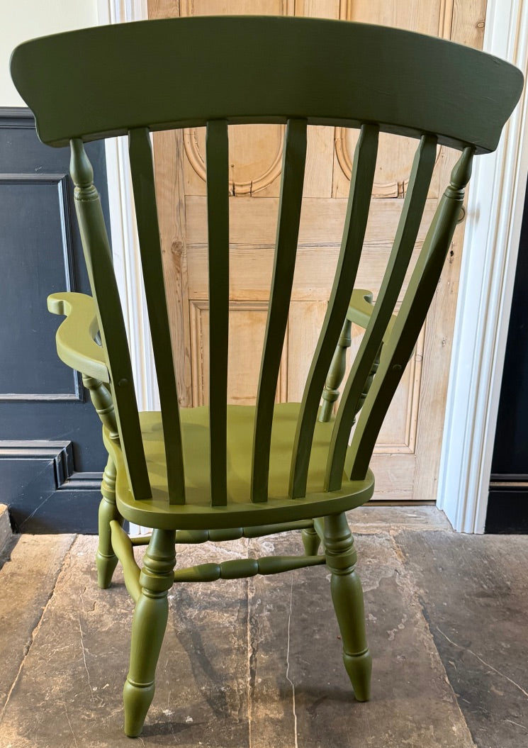 Vintage Large Farmhouse Carver Chair - Painted in Frenchic Constance Moss