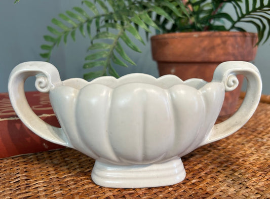 Small White Vintage Wade Pottery Mantel Vase - Posey Jardiniere - 1960's