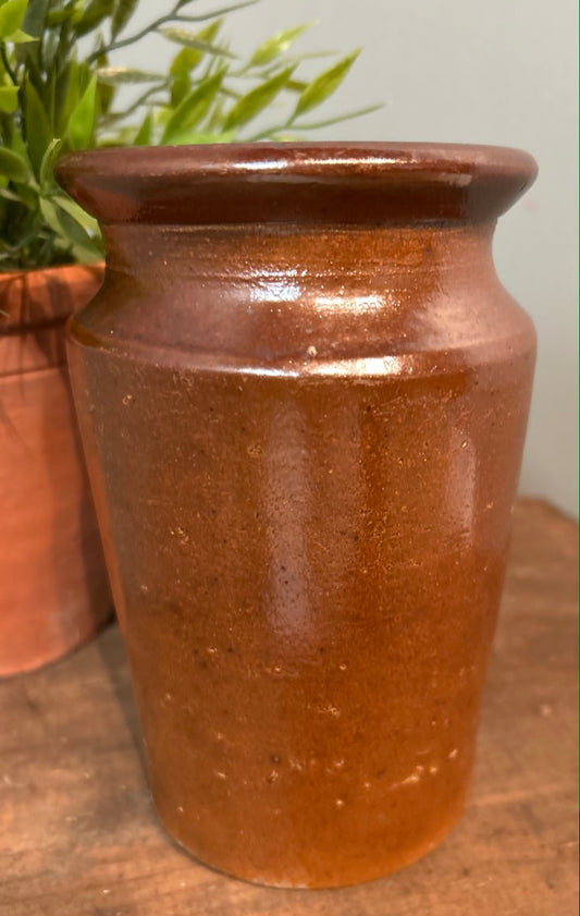 Vintage Stone ware Jar - Antique Vessel
