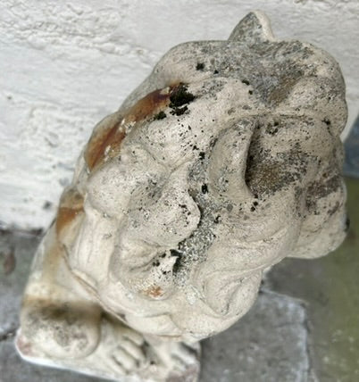 Vintage Concrete Lion Statue