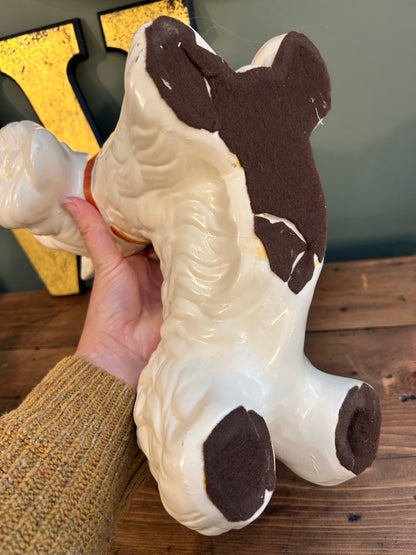 Vintage Ceramic White Scottie Dog