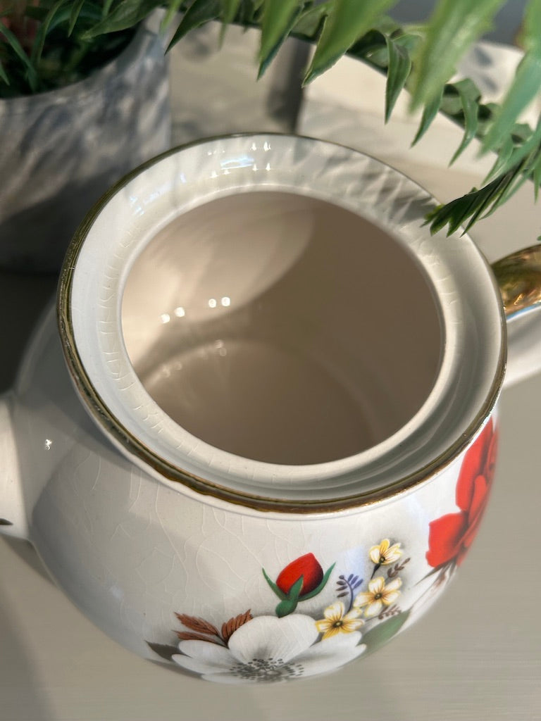 Vintage Floral Tea Pot