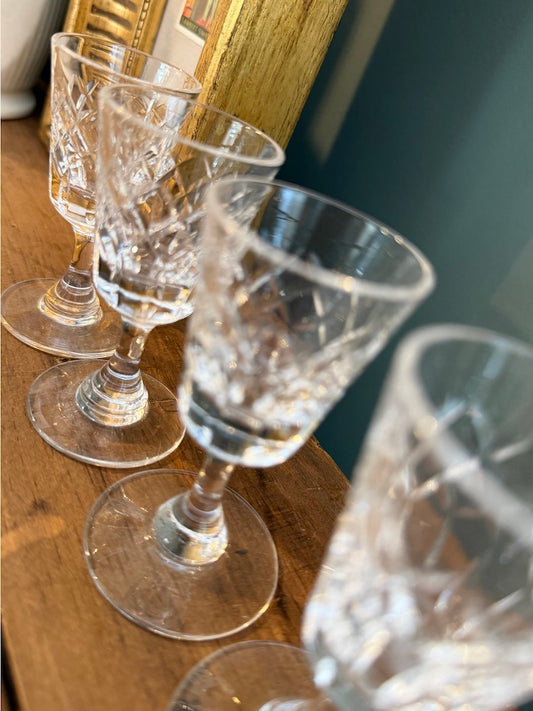 Set of 4 Vintage Sherry / Port Glasses