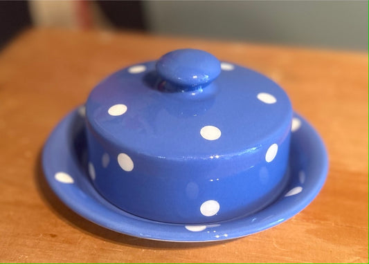 Vintage Cornishware Domino Butter Dish