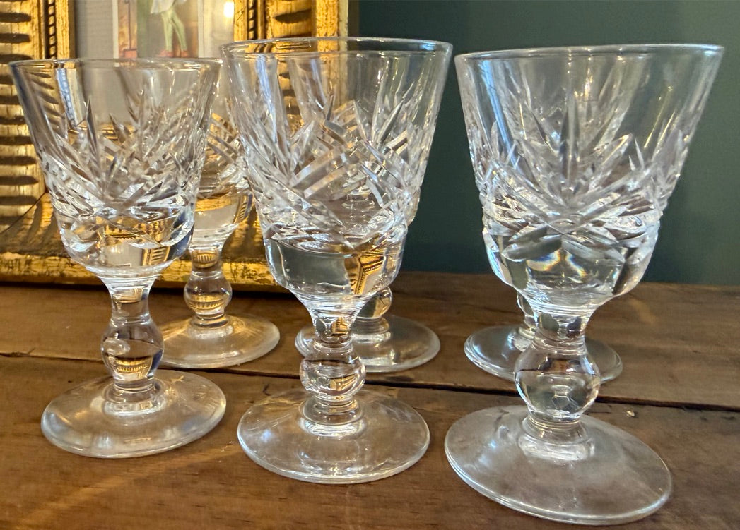 Set of 6 Vintage Sherry / Port Glasses