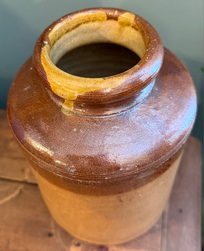 Vintage Stoneware Jar - Antique Vessel