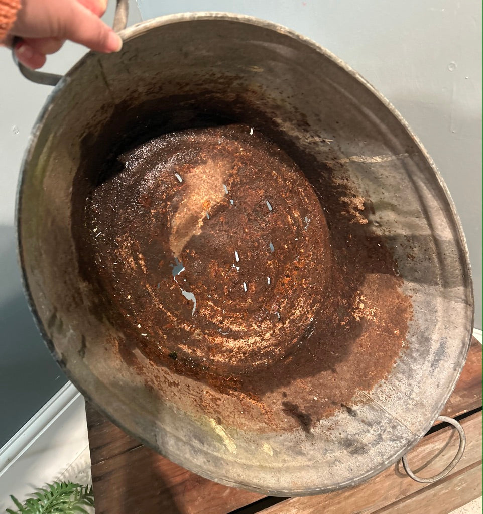 Vintage Small Galvanised Bath Tub - Great Planter