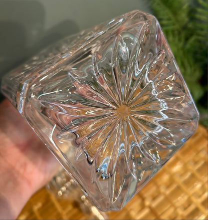 Vintage Cut Glass Decanter with Stopper