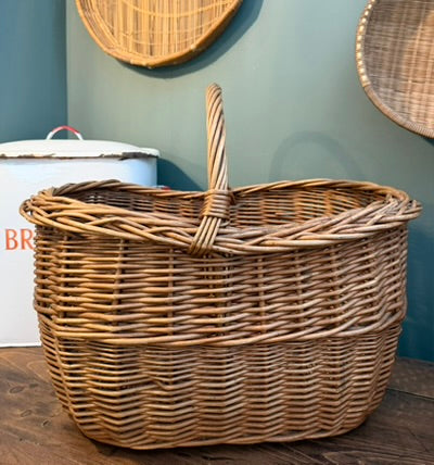 Vintage Wicker Handled Basket