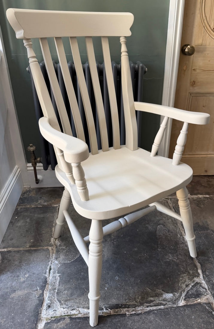 Vintage Large Farmhouse Carver Chair - Painted in Frenchic Fennec