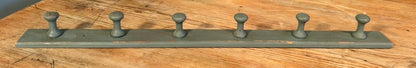 Painted Green Shabby Wooden Coat Pegs