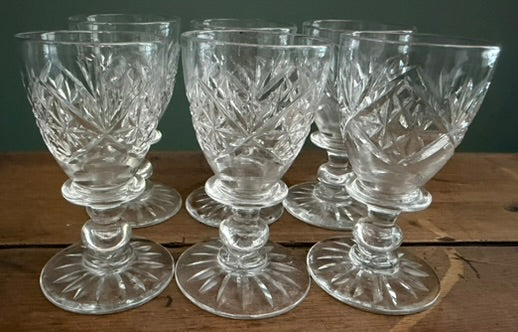 Set of 6 Vintage Sherry / Port Glasses