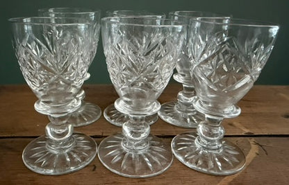 Set of 6 Vintage Sherry / Port Glasses