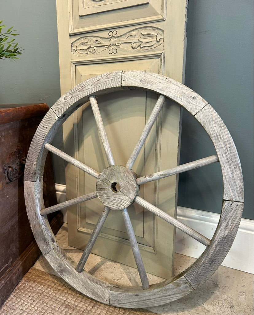 Vintage Rustic Wooden Reclaimed Wheel
