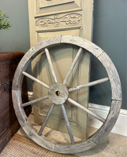 Vintage Rustic Wooden Reclaimed Wheel