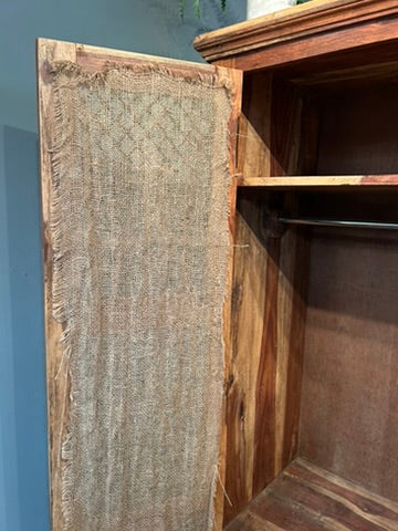 Vintage Indian Rustic Metal Work Wardrobe/storage Cupboard