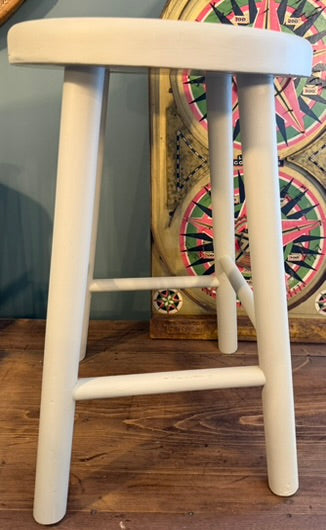 Painted Wooden Vintage Stool.