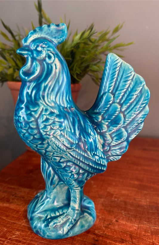 Antique Turquoise Cockerel Rooster Ornament - Chinese