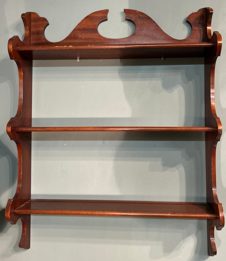 Dark Antique Vintage Wall Plate Shelves