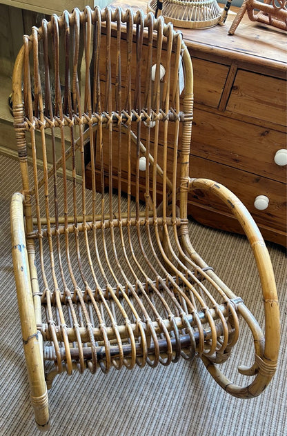 Vintage Bamboo Rocking Chair
