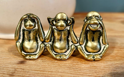 Vintage Brass Monkeys, Hear no evil, See no evil and speak no evil.