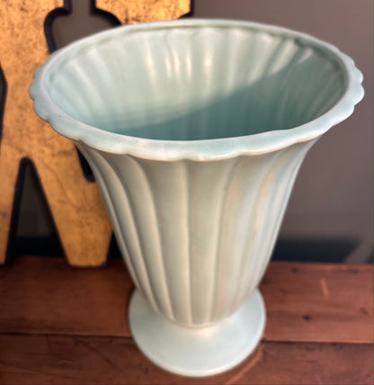 Large Vintage Dartmouth Pottery Pastel Green Vase