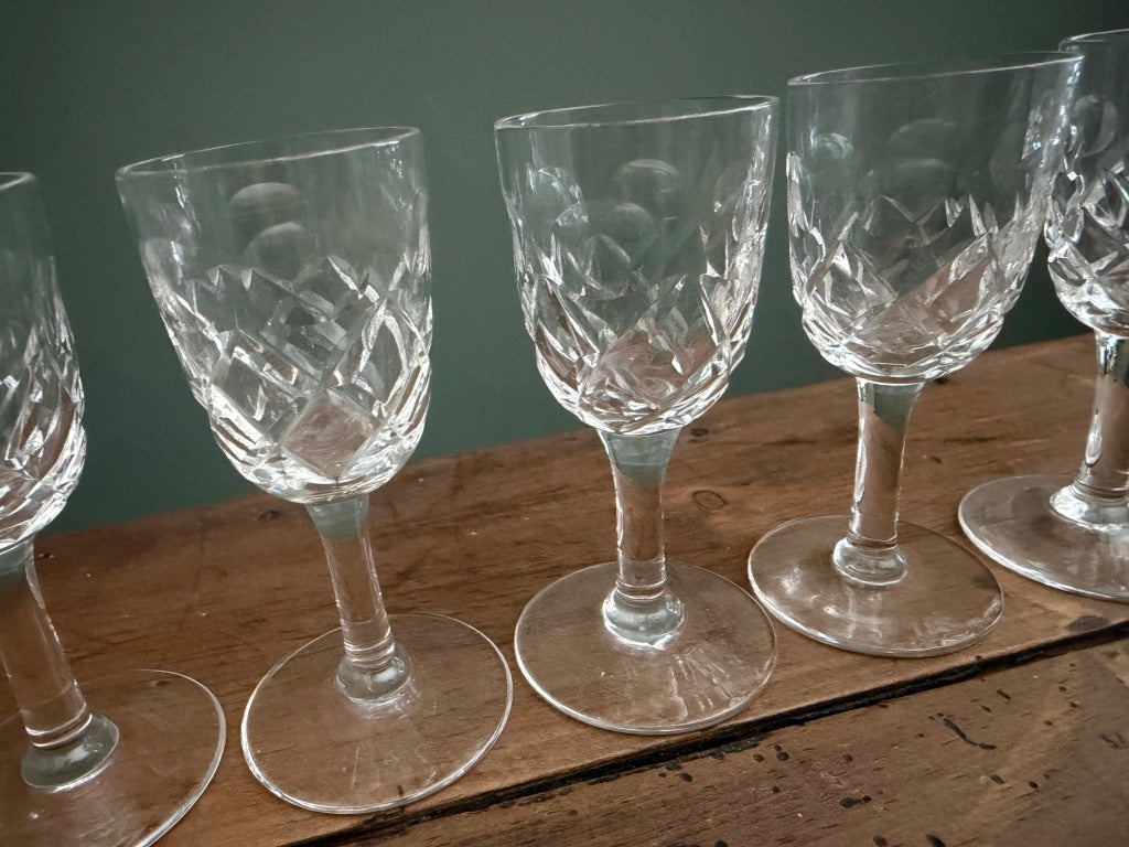 Set of 6 Vintage Sherry / Port Glasses