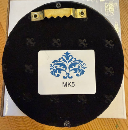 Miniature Antiqued Black Thin Framed Convex Mirror - Perfect for a Gallery Wall