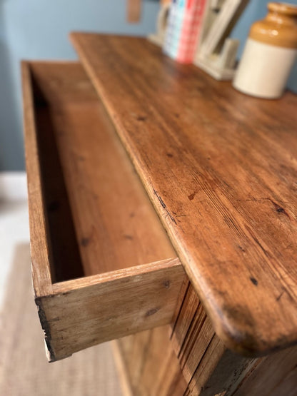 Rustic Antique Pine Cupboard / Sideboard