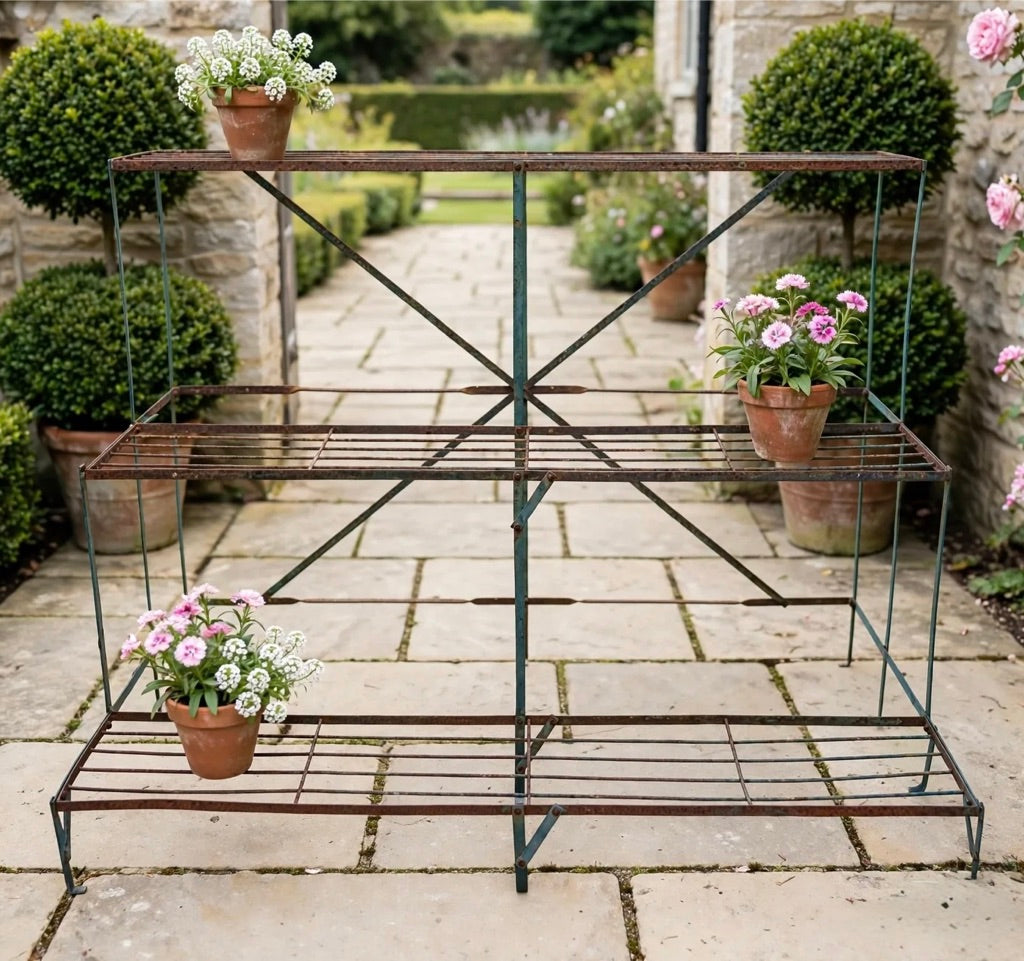 Vintage Metal Tiered Plant stand