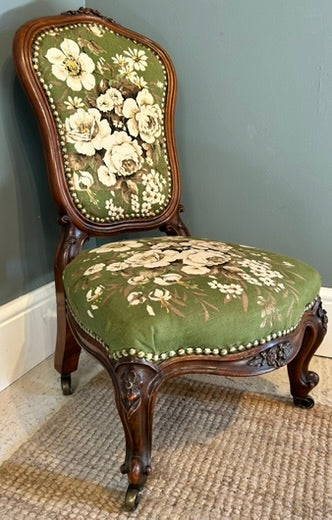 Antique Bedroom Nursing Floral Chair