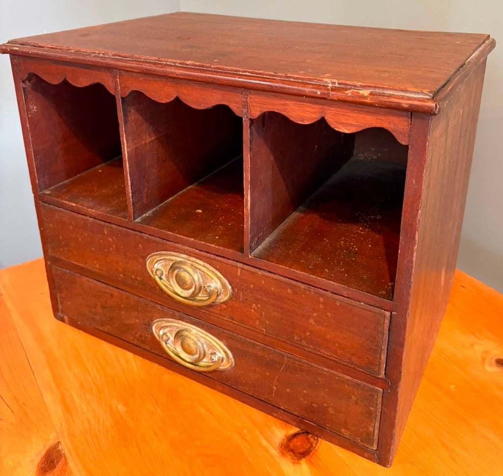 Antique Mahogany Desk Top Drawers