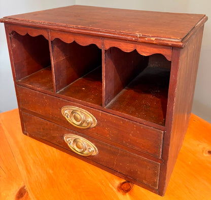Antique Mahogany Desk Top Drawers