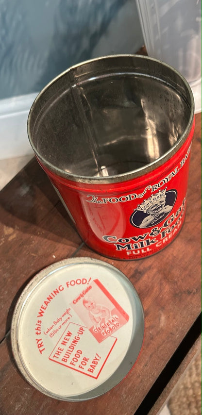Vintage Red Cow and Gate Tin - Advertising collectable