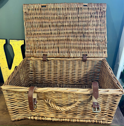Wicker F & M hamper basket - Great storage