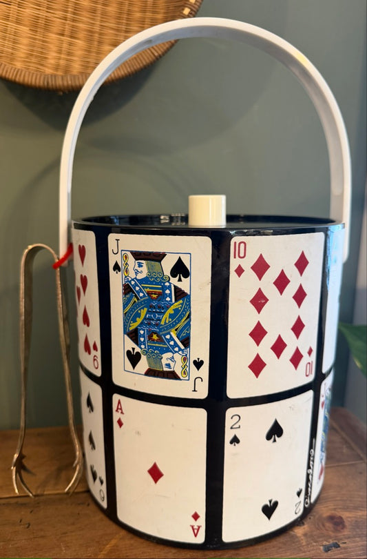 Vintage Ice Bucket with Tongs - Mr Ice Bucket - Cards