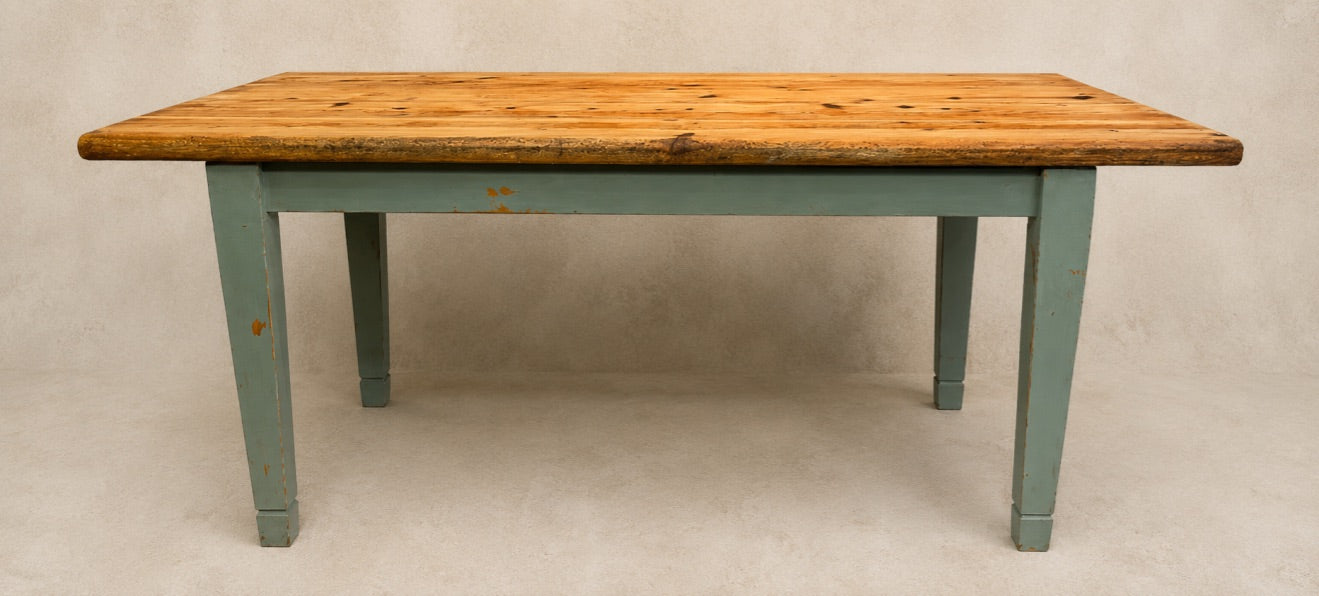 Vintage Painted Pine Farmhouse Table